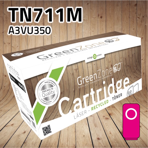 Tóner Konica Minolta TN711M (A3VU350) polimerizado magenta | 31.500 páginas | Green Zone