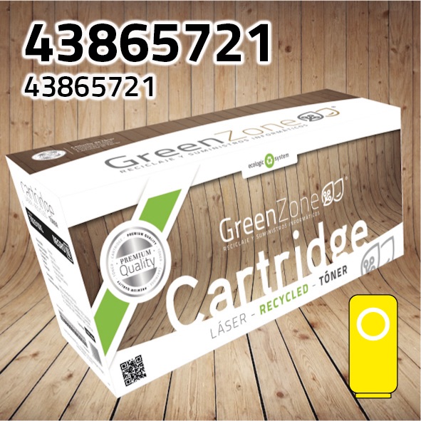 Tóner OKI 43865721 polimerizado amarillo | 6.000 páginas | Green Zone