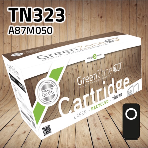 Tóner Konica Minolta A87M050 (TN323) negro | 23.000 páginas | Green Zone