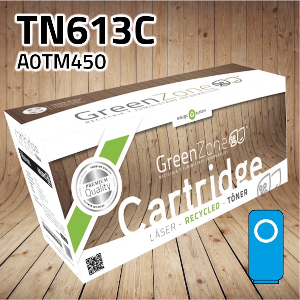 Tóner Konica Minolta A0TM450 (TN613C) negro | 40.000 páginas | Green Zone
