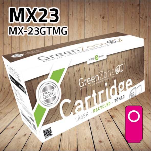 Tóner Sharp MX23 (MX-23GTMG) polimerizado magenta | 10.000 páginas | Green Zone