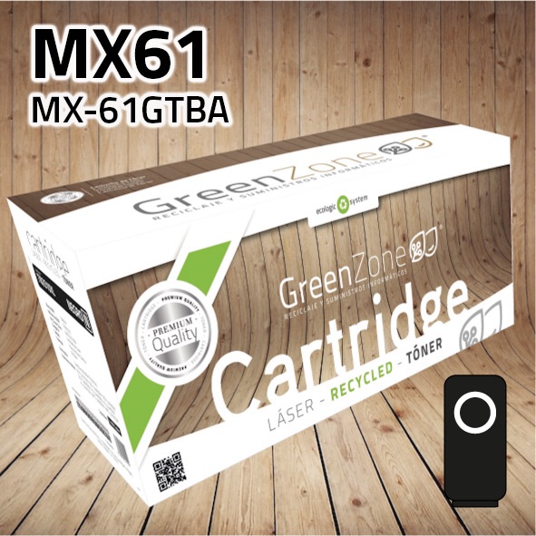 Tóner Sharp MX61 (MX-61GTBA) negro | 40.000 páginas | Green Zone