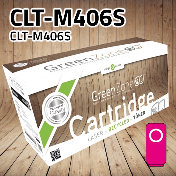 Tóner Samsung CLT-M406S magenta | 1.000 páginas | Green Zone