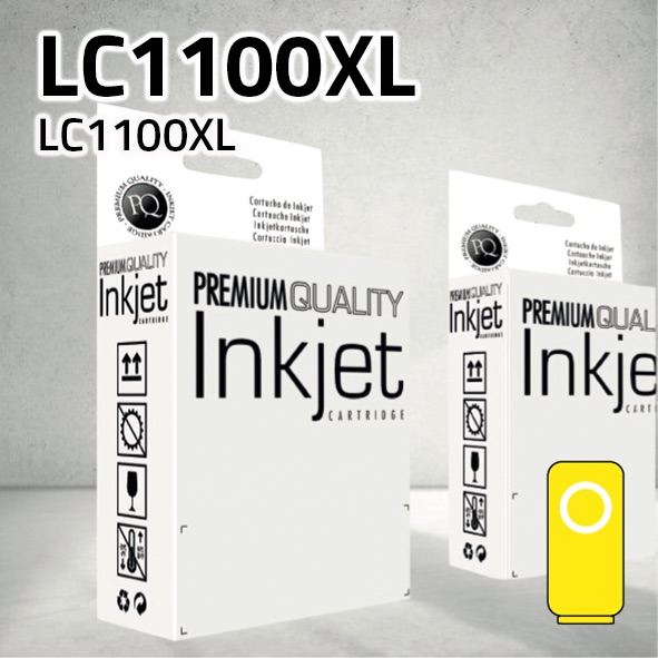 Cartucho Brother LC980/ LC985/ LC1100XL amarillo | 20.5 ml | compatible