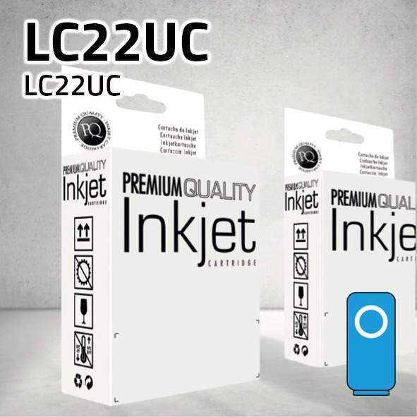 Cartucho Brother LC22UC cian | 1.200 páginas | compatible
