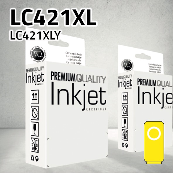 [CLBCLC421XY] Cartucho Brother LC421XL amarillo | 500 páginas | compatible
