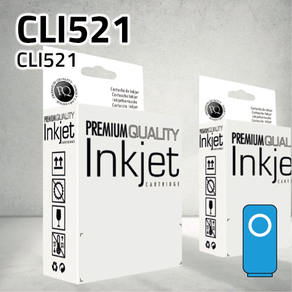 Cartucho Canon CLI521C cian | 10,5 ml | compatible
