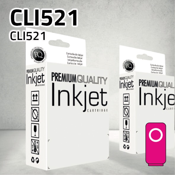 Cartucho Canon CLI521M magenta | 10,5 ml | compatible