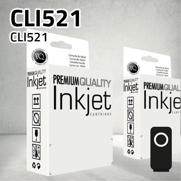 Cartucho Canon CLI521N negro | 10,5 ml | compatible
