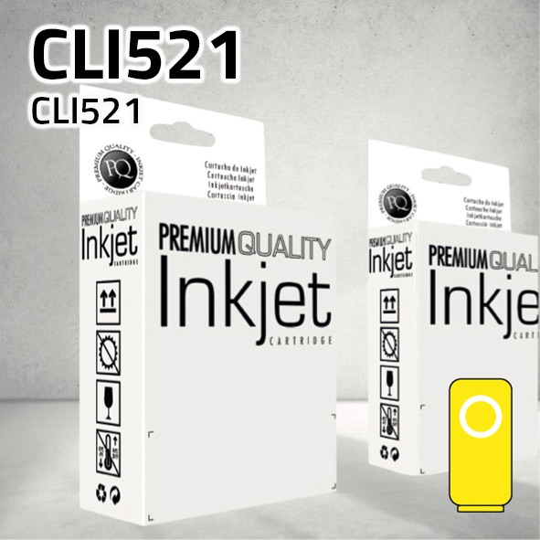 Cartucho Canon CLI521Y amarillo | 10,5 ml | compatible