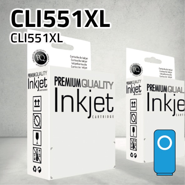 Cartucho Canon CLI551XC cian | 15ml | compatible