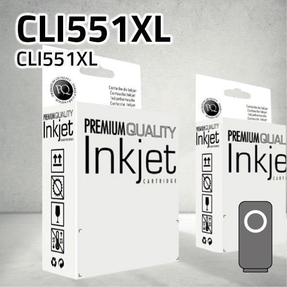 Cartucho Canon CLI551XL gris | 15ml | compatible