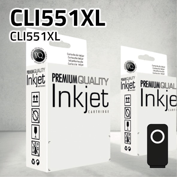 Cartucho Canon CLI551XN negro | 15ml | compatible
