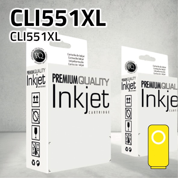 Cartucho Canon CLI551XY amarillo | 15ml | compatible