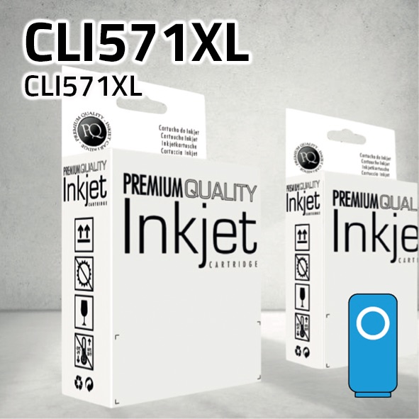 Cartucho Canon CLI571XL cian | 13 ml | compatible