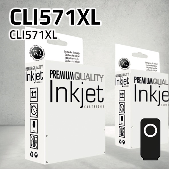 Cartucho Canon CLI571XL negro | 13 ml | compatible