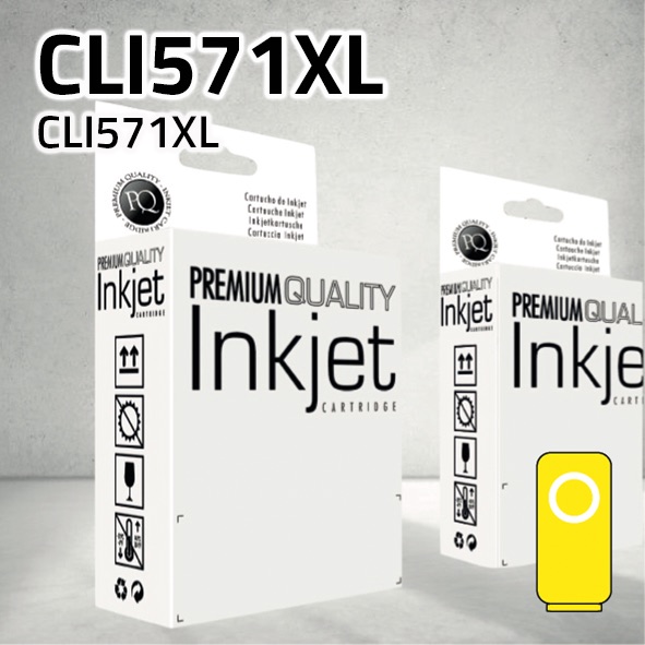 Cartucho Canon CLI571XL Amarillo | 13 ml | compatible