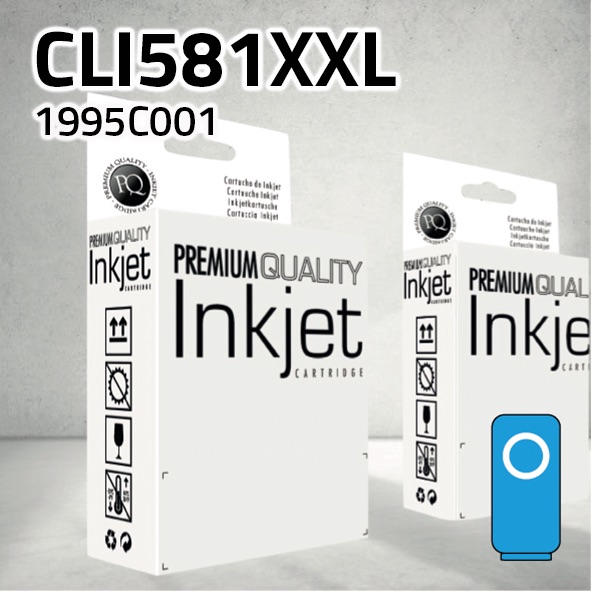 Cartucho Canon CLI581CXXL cian | 12,5 ml | compatible