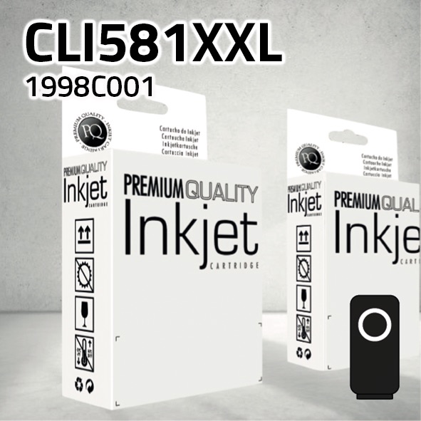 Cartucho Canon CLI581BKXXL negro | 12,5 ml | compatible
