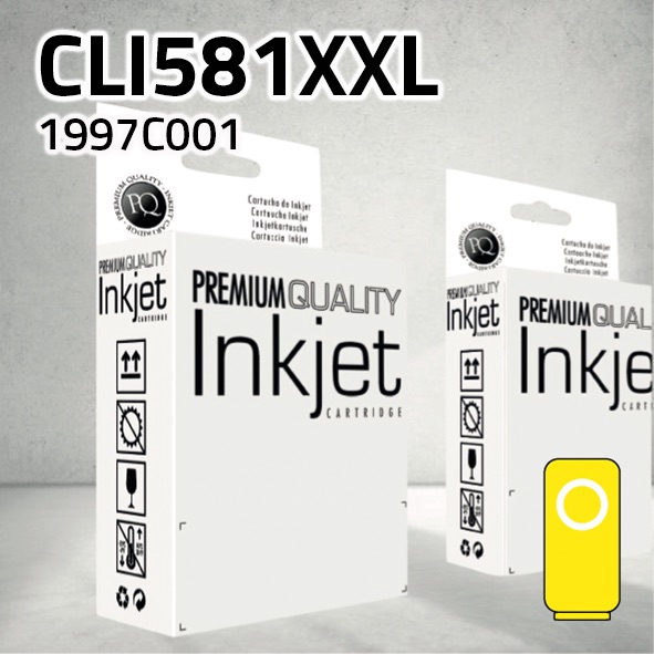 Cartucho Canon CLI581YXXL amarillo | 12,5 ml | compatible