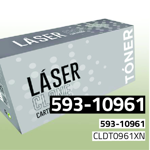 [CLDT0961XN] Tóner Dell 593-10961 negro | 2.500 páginas | compatible