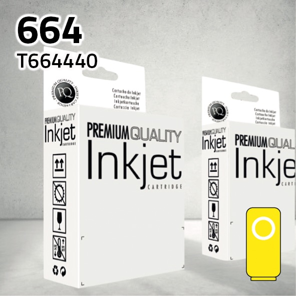 Cartucho Epson C13T664440 (664) amarillo | 70 ml | compatible