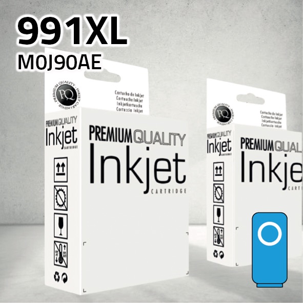 Cartucho HP M0J90AE (991XL) cian pigmentado | 16.000 páginas | compatible