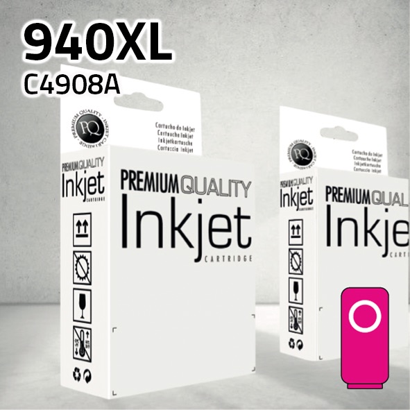 Cartucho HP C4908AE (940XL) magenta | 28ml | compatible