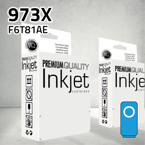 Cartucho HP F6T81AE (973X) cian | 7.000 páginas | compatible