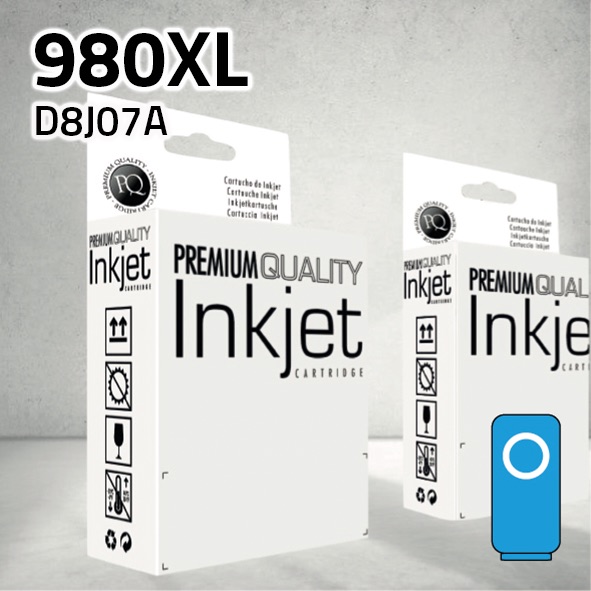 Cartucho HP D8J07A (980XL) cian | 120 ml | compatible