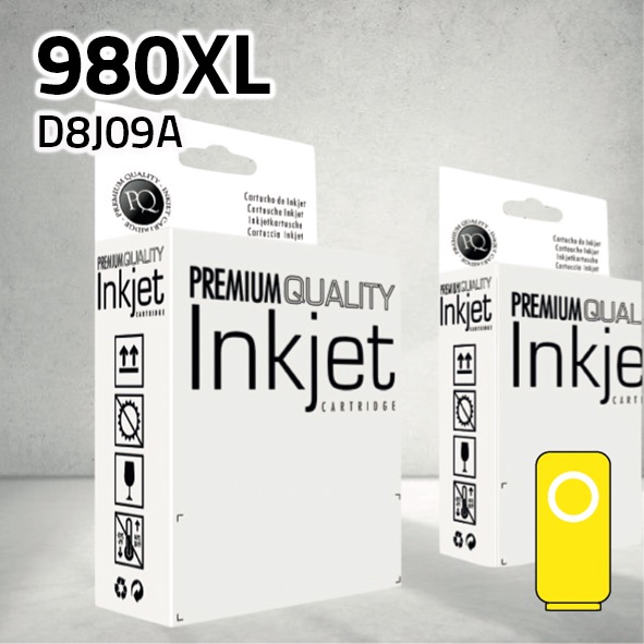 Cartucho HP D8J09A (980XL) amarillo | 120 ml | compatible