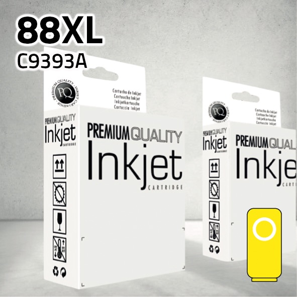 Cartucho HP C9393AE (88XL) amarillo | 35 ml | compatible