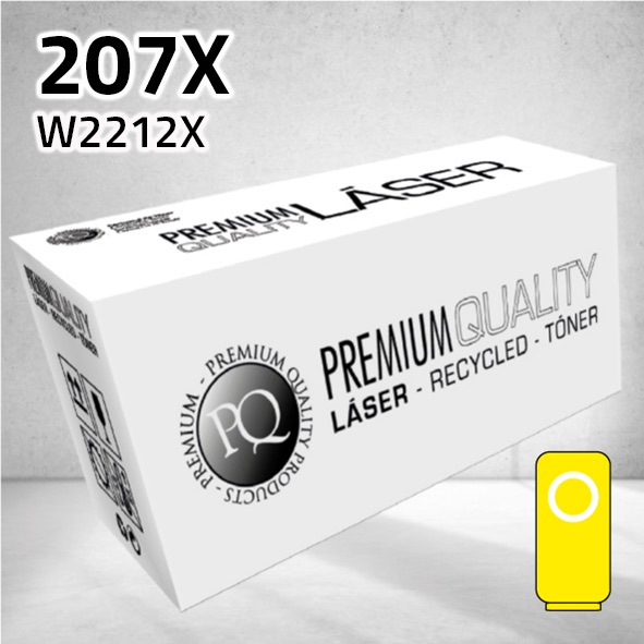Tóner HP W2212X (207X) amarillo | 2.450 páginas | compatible