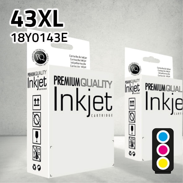 Cartucho Lexmark 18Y0143E (43XL) color | 15 ml | compatible