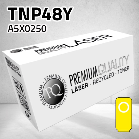 Tóner Konica Minolta TNP48Y (A5X0250) amarillo | 10.000 páginas | compatible