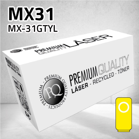 Tóner Sharp MX31 (MX-31GTYL) amarillo | 15.000 páginas | compatible