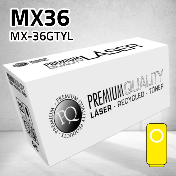 Tóner Sharp MX36 (MX-36GTYL) amarillo | 15.000 páginas | compatible