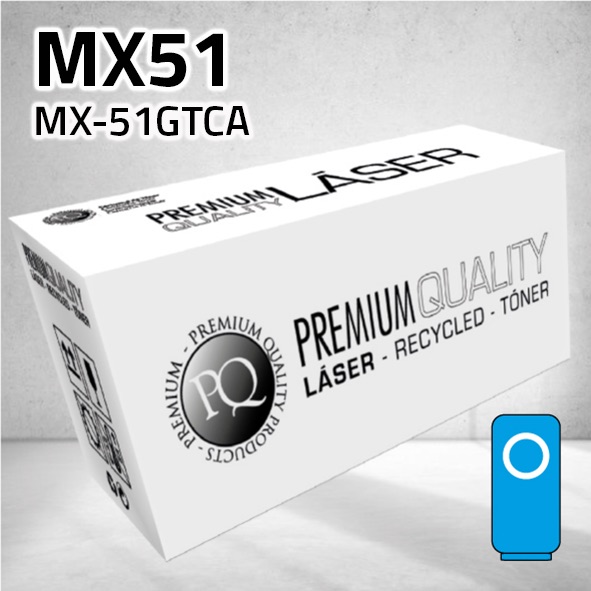 Tóner Sharp MX51 (MX-51GTCA) cian | 18.000 páginas | compatible