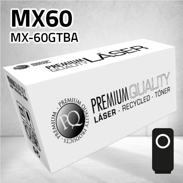 Tóner Sharp MX60 (MX-60GTBA) negro | 40.000 páginas | compatible