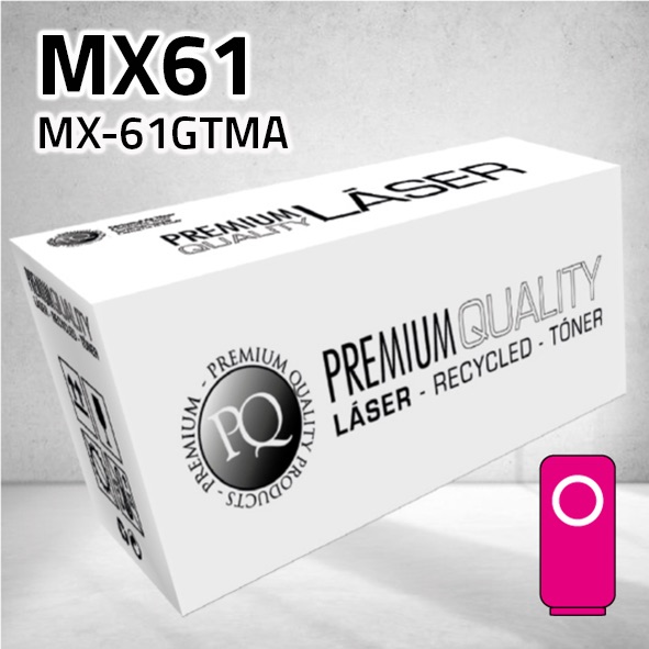 Tóner Sharp MX61 (MX-61GTMA) magenta | 24.000 páginas | compatible