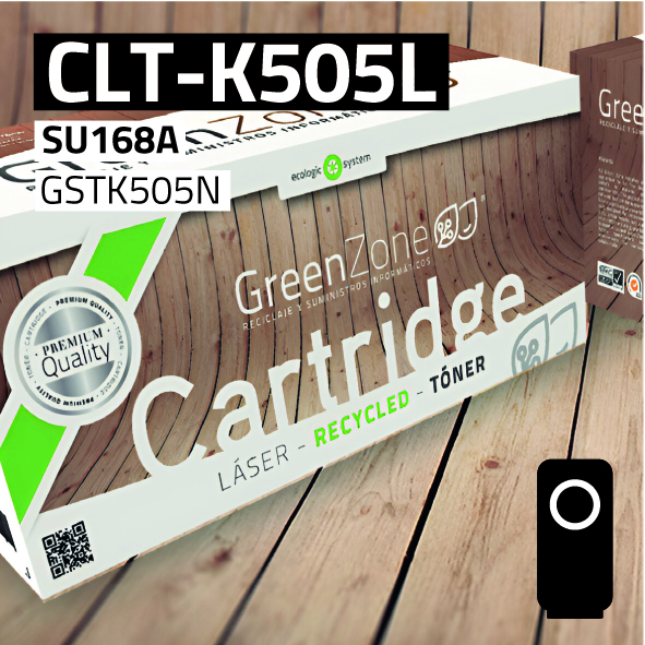 [GST505N] Tóner Samsung CLT-K505L negro | 6.000 páginas | Green Zone