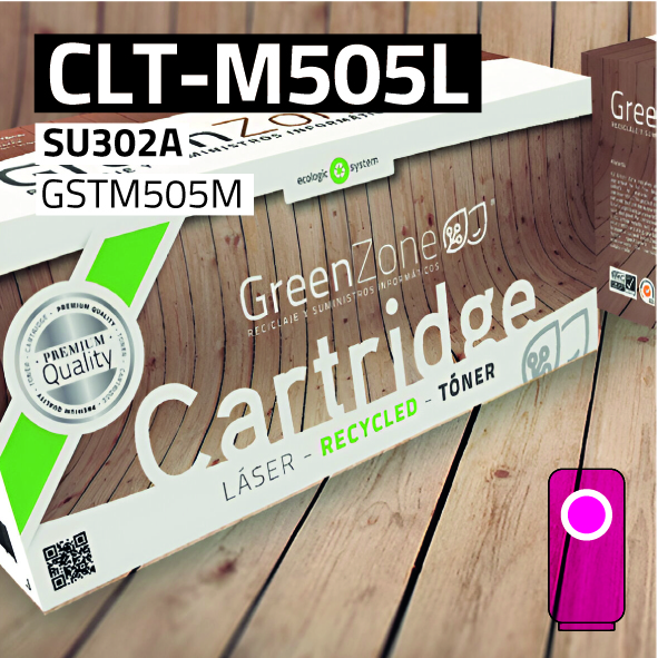[GST505M] Tóner Samsung CLT-M505L magenta | 3.500 páginas | Green Zone