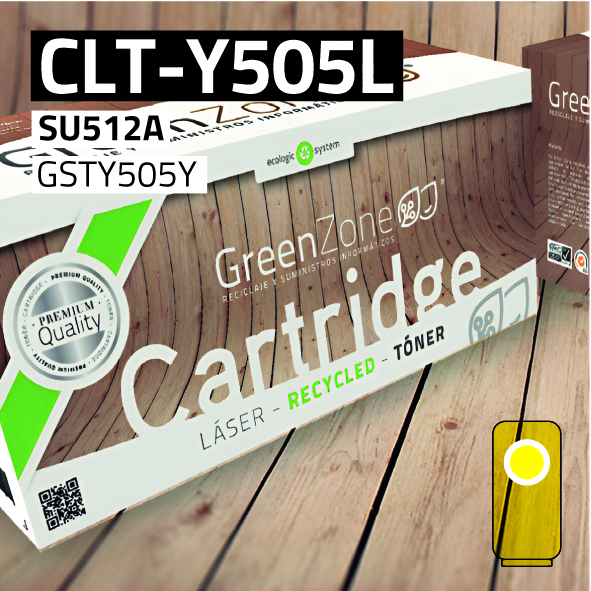[GST505Y] Tóner Samsung CLT-Y505L amarillo | 3.500 páginas | Green Zone