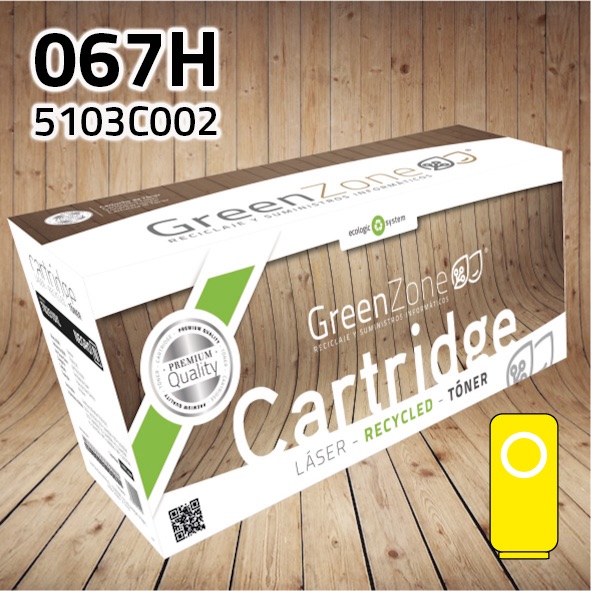 Tóner Canon (067H) 5103C002 amarillo | 2.350 páginas | Green Zone