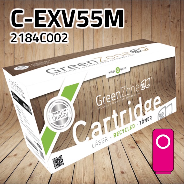 Tóner Canon (C-EXV55) 2184C002 polimerizado magenta | 18.000 páginas | Green Zone