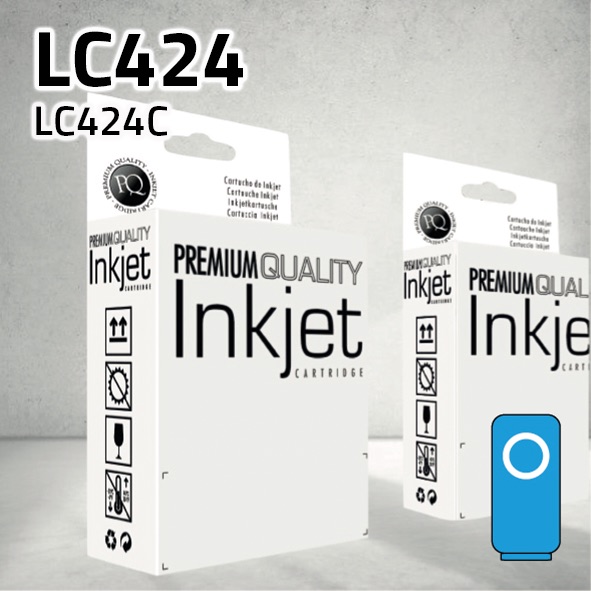 Cartucho Brother LC424 cian | 750 páginas | compatible