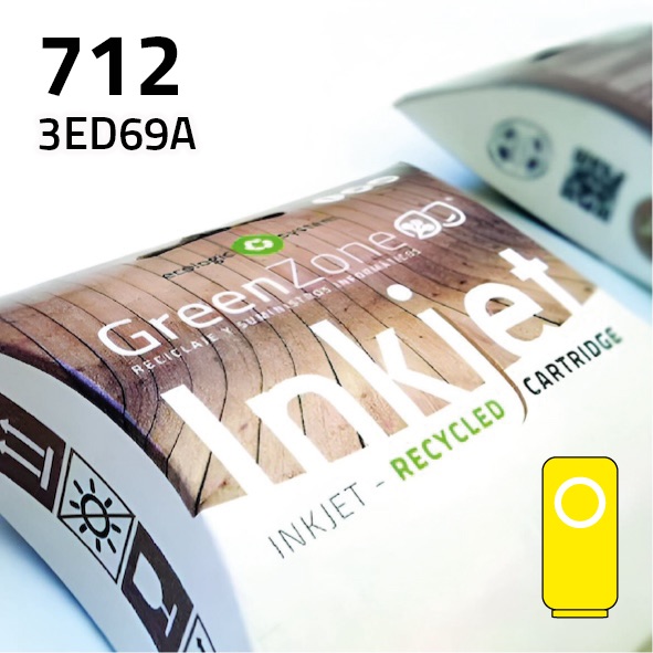 [GHCED69Y] Cartucho HP 3ED69A (712) amarillo | 29 ml | Green Zone