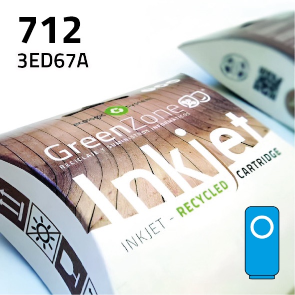 [GHCED67C] Cartucho HP 3ED67A (712) cian | 29 ml | Green Zone