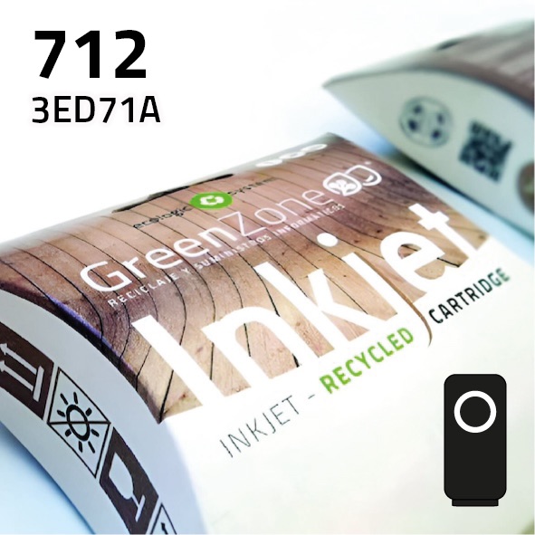 [GHCED71N] Cartucho HP 3ED71A (712) negro | 80 ml | Green Zone
