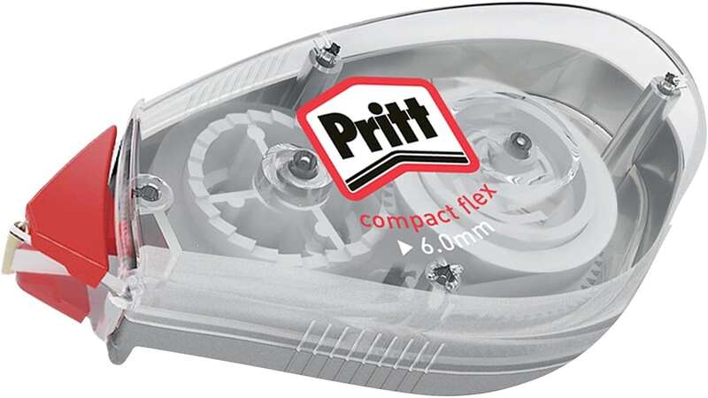 [2683110] Pritt Compact Flex Cinta Correctora 6mmx10m - Punta Flexible - Correcion Suave y Limpia - Correccion en 2 Sentidos - Capuchon Protector 